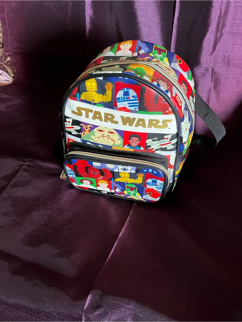 Star Wars Multi-Color Character Panel Mini Backpack - Picture 2 of 8